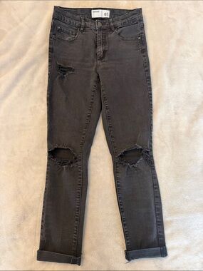 Garage Black Distressed Skinny Jeans
